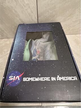 SIA Collective CV 0.0.2 NASA knit sneakers Size 9 royal blue/grey/red techwear